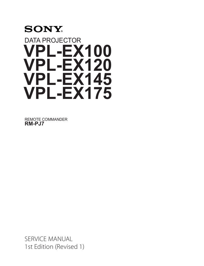 Vpl Ex100 Ex120 Ex145 Ex175 Service Manual Manualzz Com