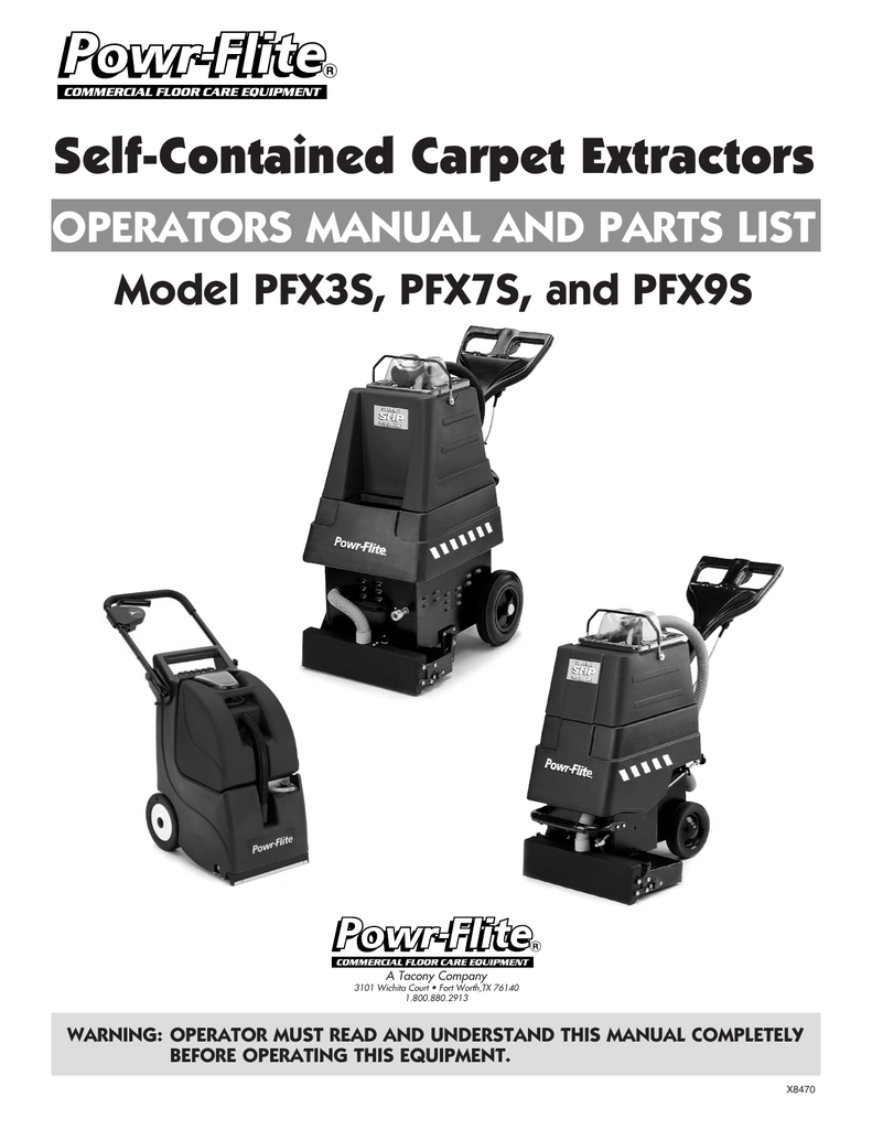 Powr Flite Carpet Extractor Parts Bios Pics