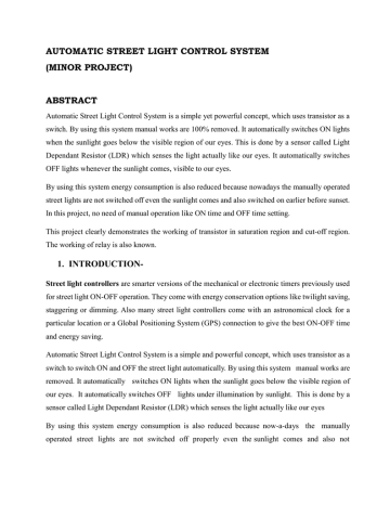Automatic Street Light Controller Using Microcontroller Circuit Diagram