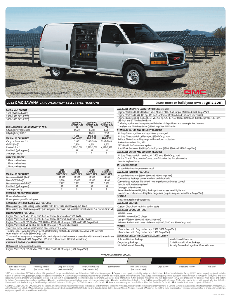 gmc savana pro awd