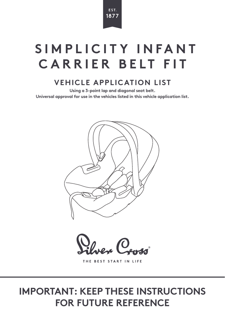 joie trillo fitting list