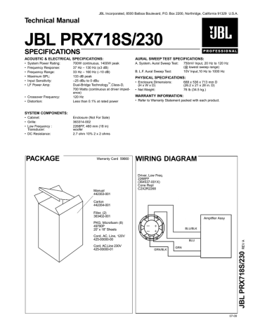 jbl wiring diagram - Wiring Diagram