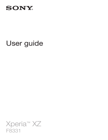 Sony Xperia XZ User guide | Manualzz