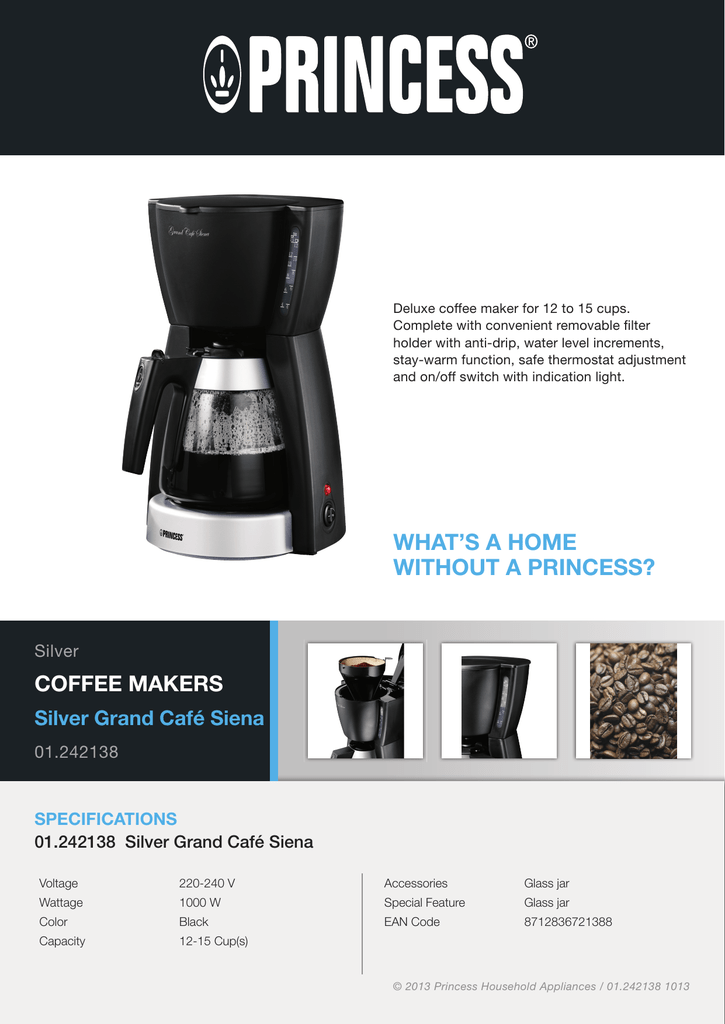 PRINCESS? Coffee makers | Manualzz