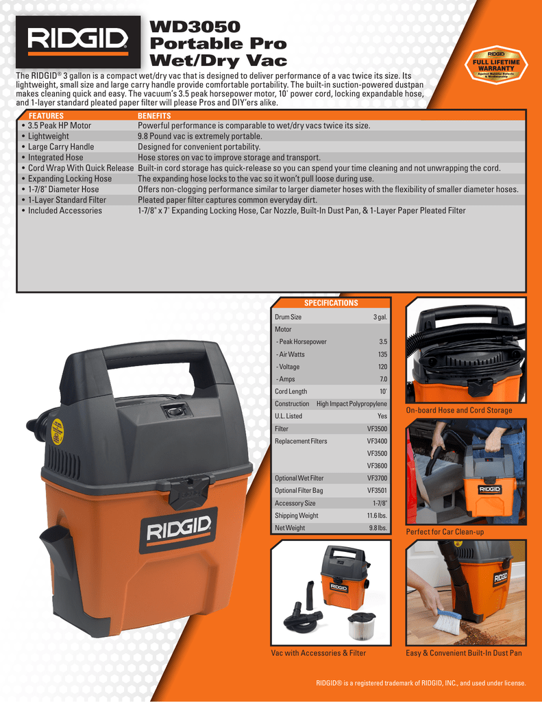 WD3050 Specification Sheet | Manualzz