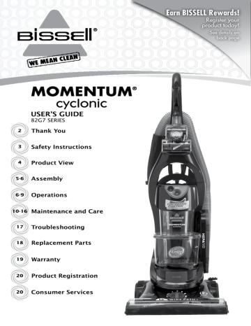 Bissell MOMENTUM CYCLONIC User manual | Manualzz