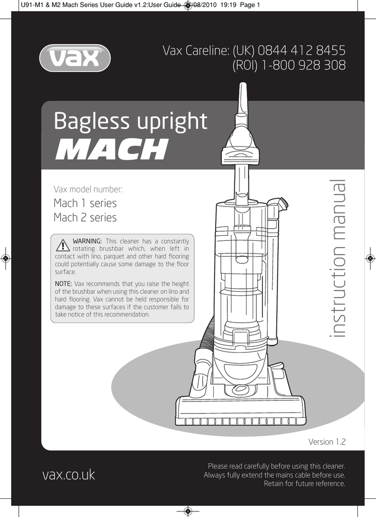 Vax Mach VX 2 Complete Upright Vacuum 