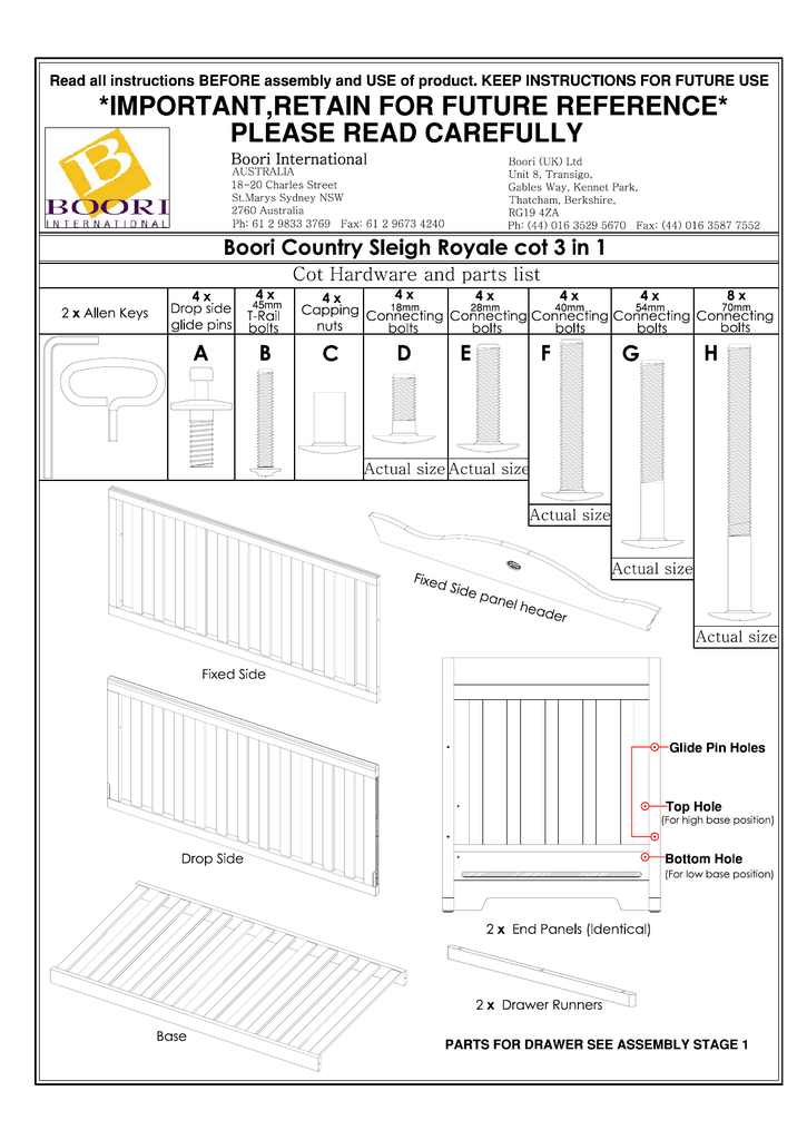 king parrot sleigh cot