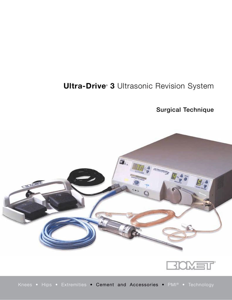 Ultra Drive 3 Ultrasonic Revision System Manualzz