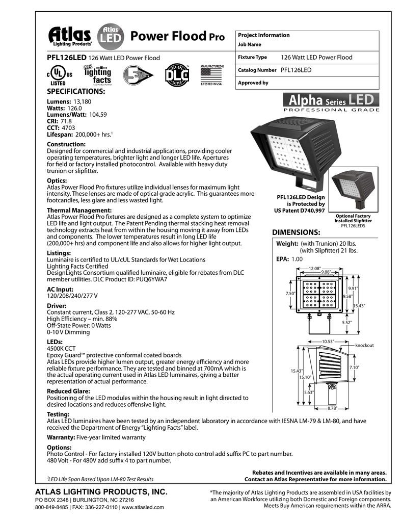 Floodpro Atlas Lighting Products Manualzz Floodpro Atlas Lighting Products Manualzz