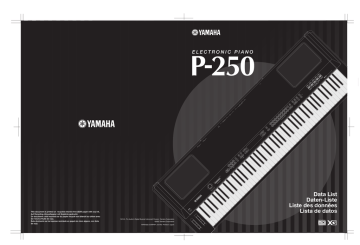 Yamaha P 250 Datasheet Manualzz