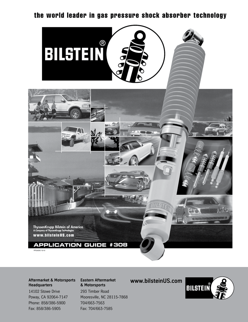 Rear Bilstein 24-102582 Monotube Shock Absorber 46mm