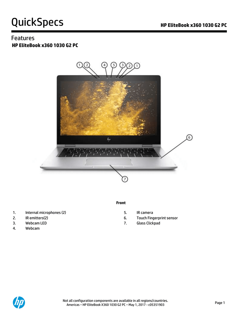 Hp Elitebook X360 1030 G2 Pc Manualzz