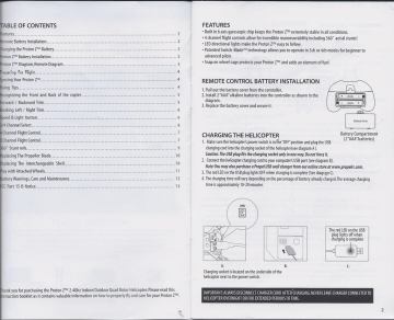 Propel proton micro drone sales manual