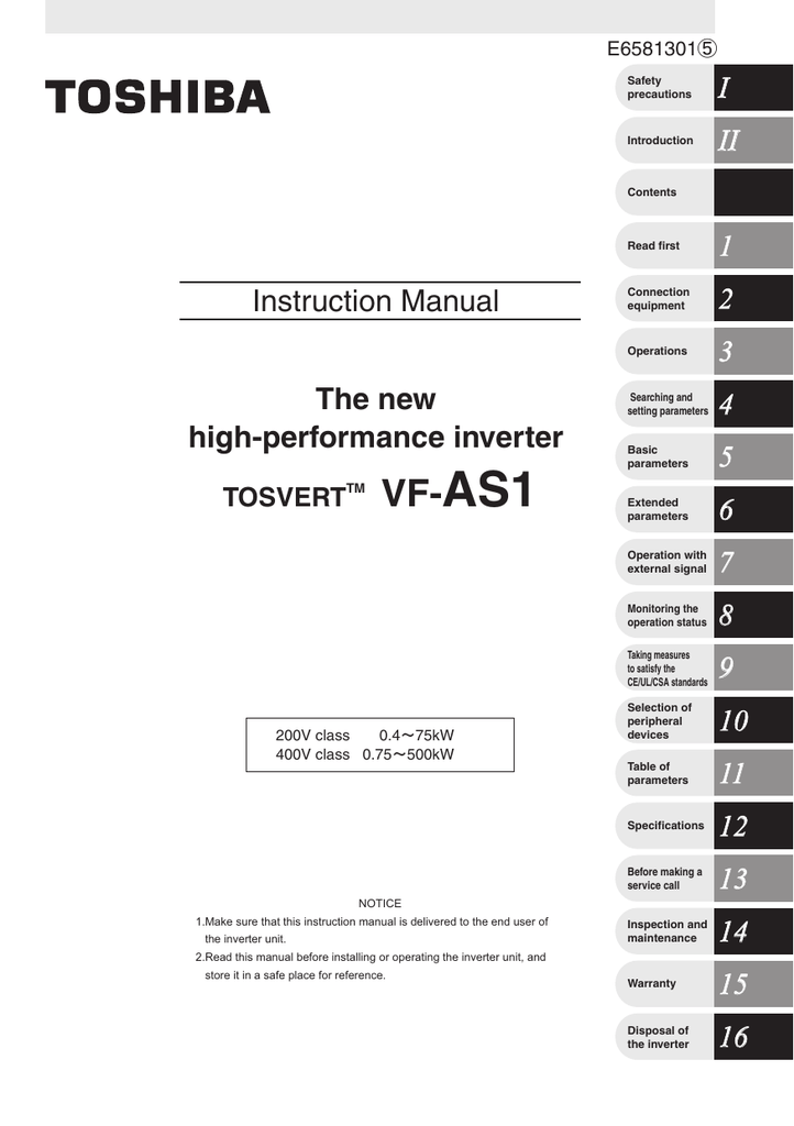 Vf As1 Toshiba Manualzz