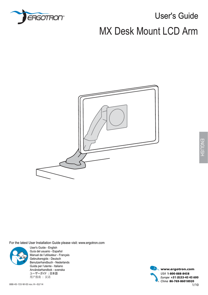 Mx Desk Mount Lcd Arm Manualzz