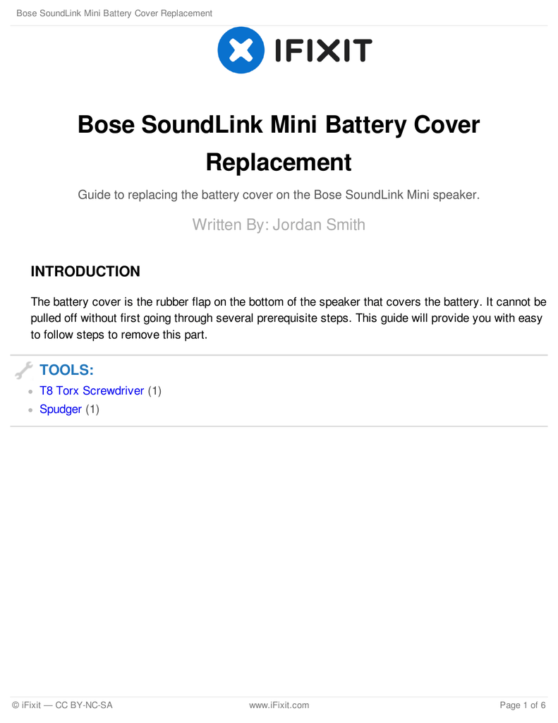 ifixit bose soundlink mini
