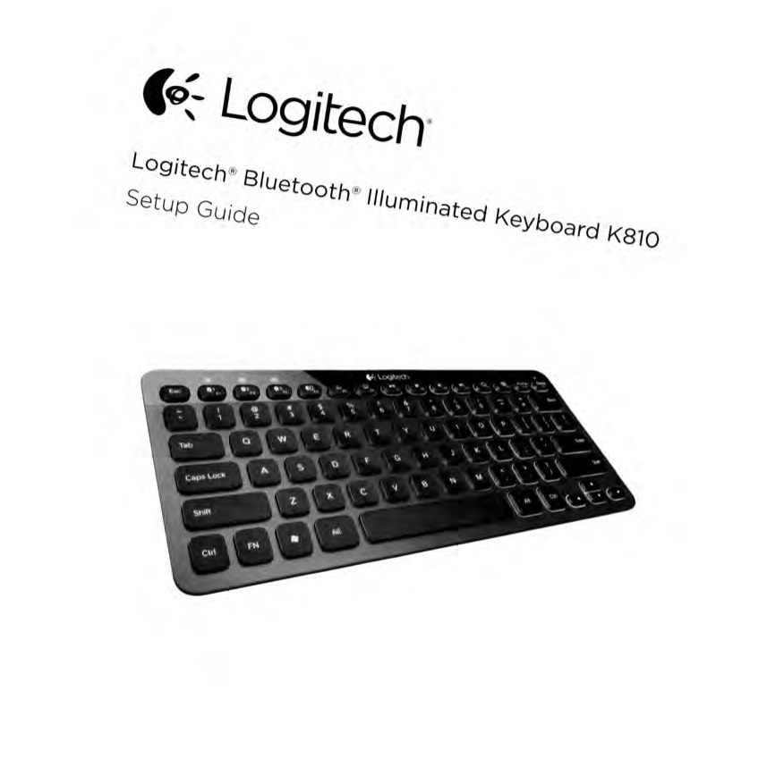 Logitech K810 Bluetooth Illuminated Keyboard Setup Guide Manualzz