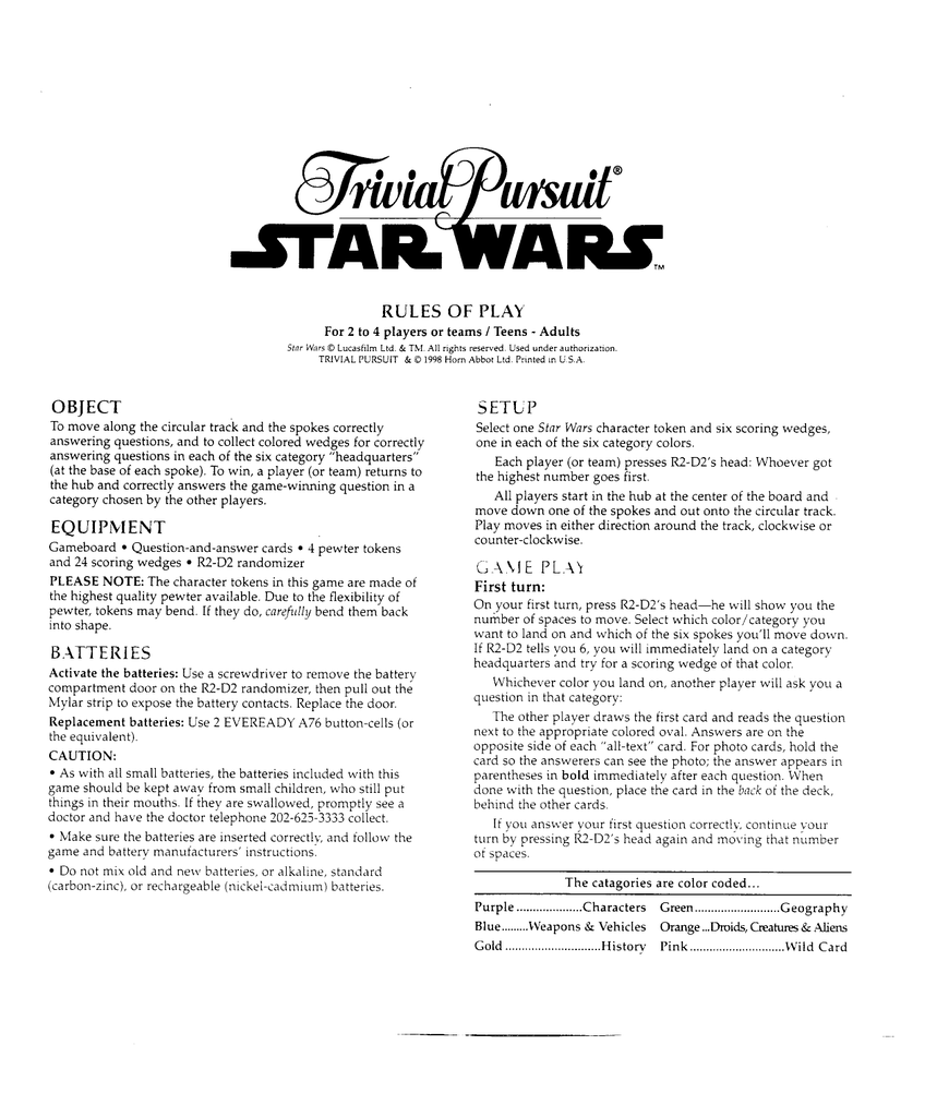 star wars r2d2 trouble game rules star wars r2d2 trouble game rules