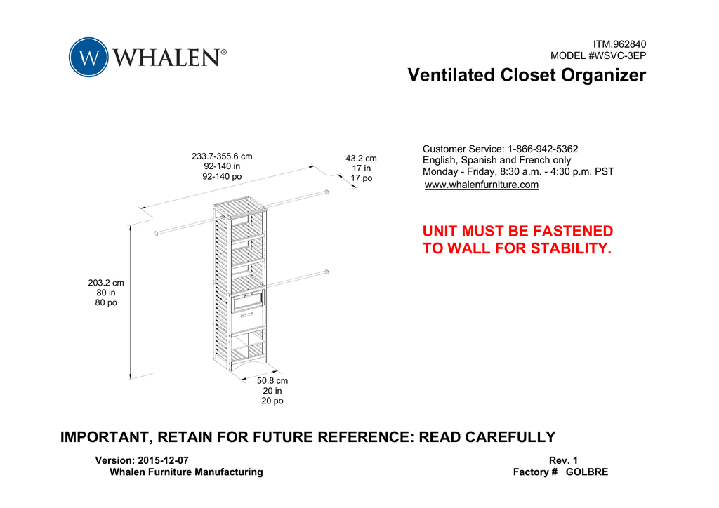 Whalen 707344 Wssc72 962840 Wsvc 3ep User Manual Manualzz