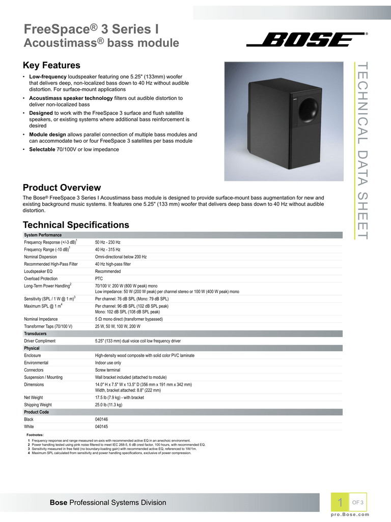 freespace 3 series i acoustimass bass module