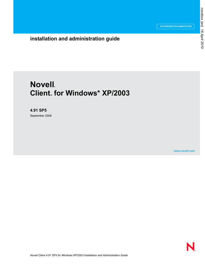 novell netware client 4.91