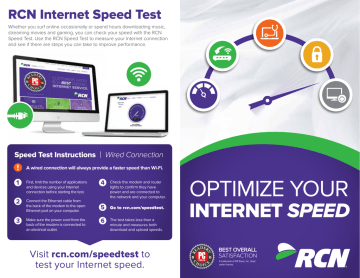 rcn internet speed test