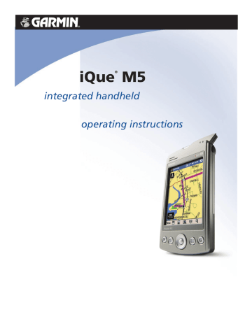 Garmin iQue M5 Operating instructions | Manualzz