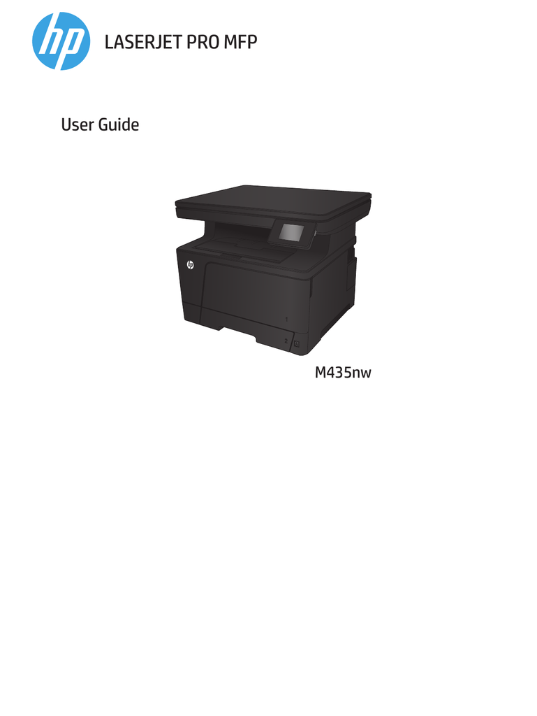 HP LaserJet Pro MFP M435nw User Guide 