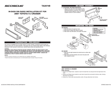 Scosche Stereo Dash Kits Installation Instructions | Manualzz
