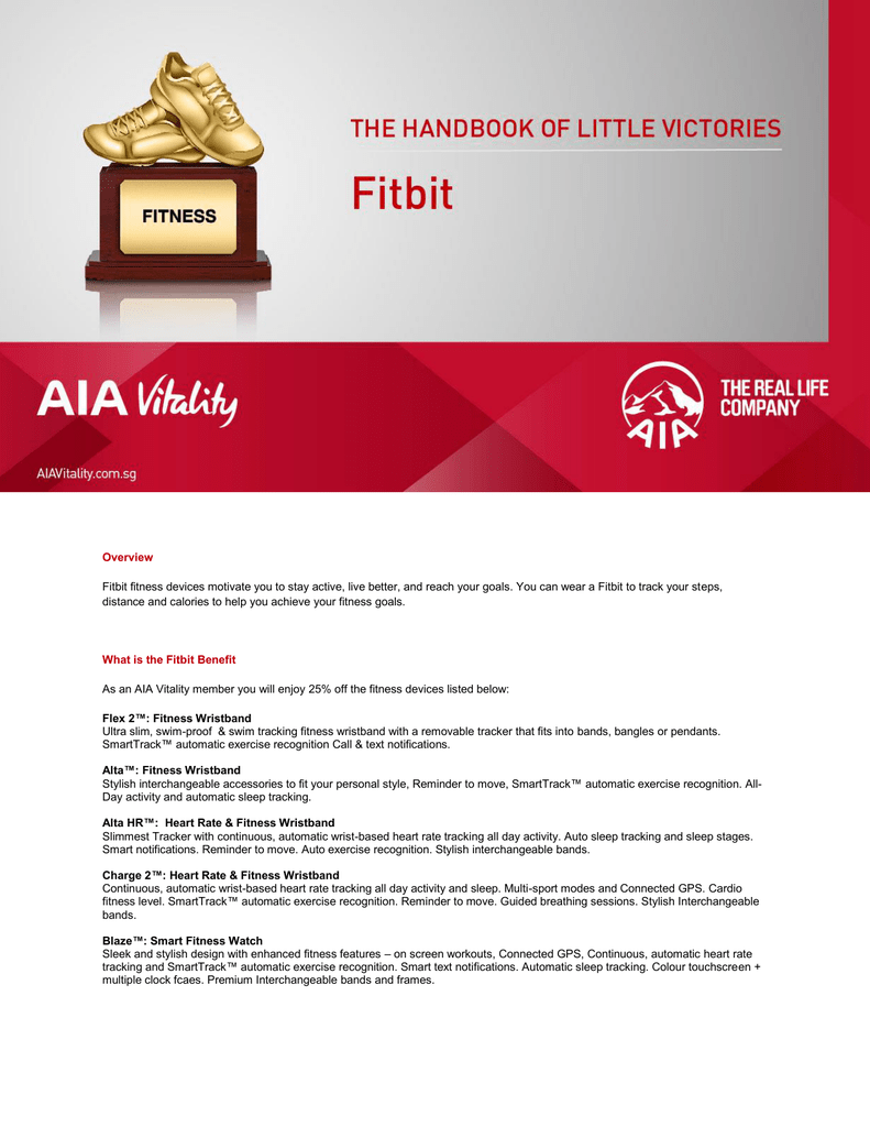 fitbit aia vitality discount