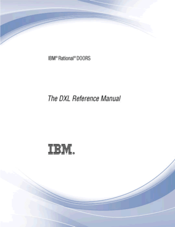 DXL Reference Manual | New in DXL for Rational DOORS 9.6.1