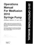 Medfusion 2010 Syringe Pump User Manual | AI Chat