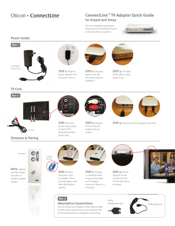 Oticon TV and Phone Adapter Quick Guide | Manualzz