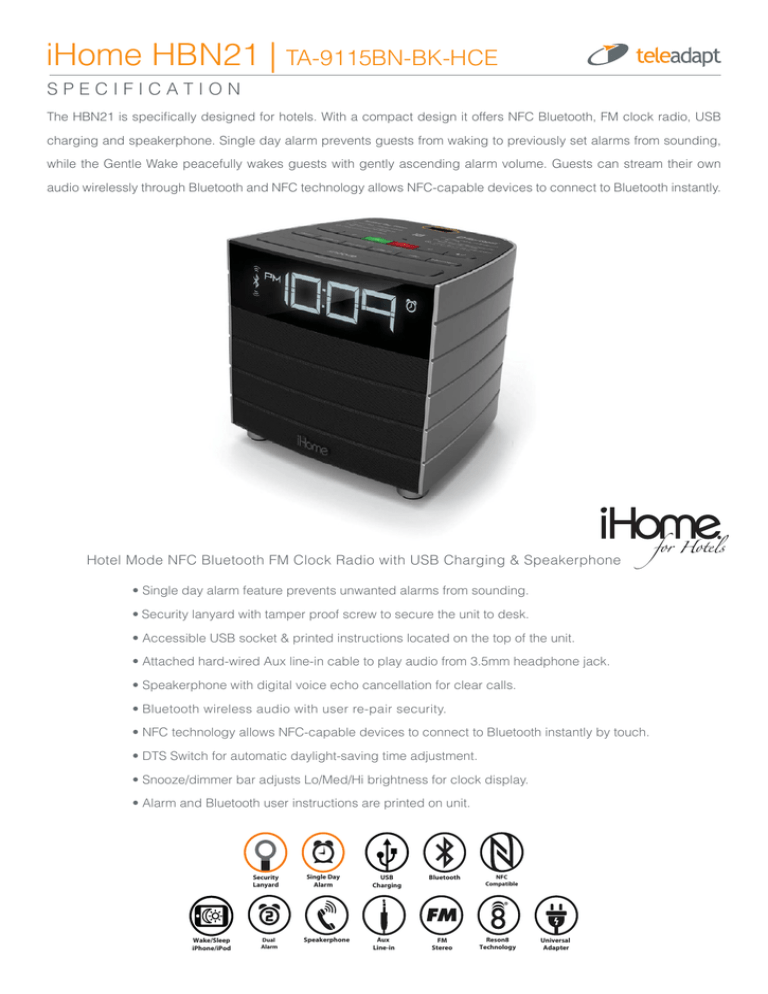 iHome HBN21 TA9115BNBKHCE Manualzz