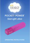 Halo2Cloud Pocket Power StarLight 2800 Manual -  2800mAh Power Bank with Flashlight