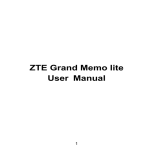 ZTE Grand Memo lite User manual