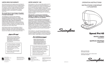 Swingline Speed Pro 45 Operation Instructions Manualzz