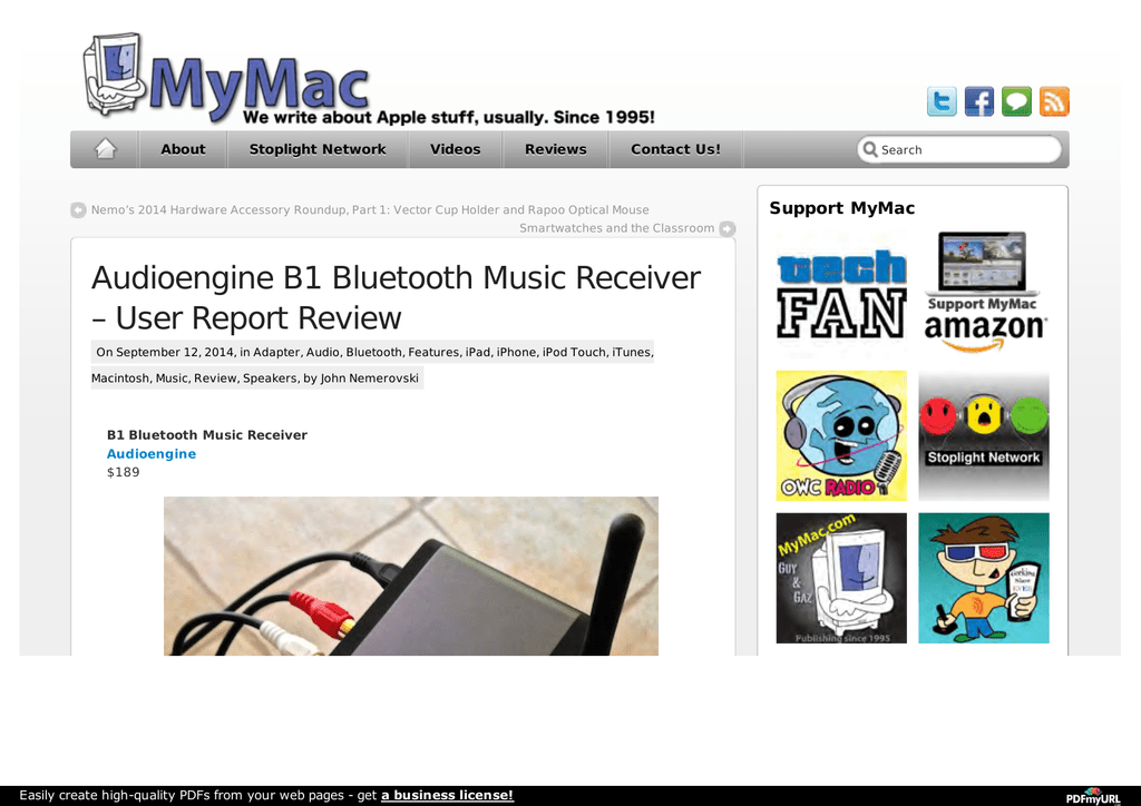 audioengine b1 bluetooth music receiver review
