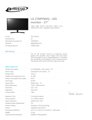LG 27MP58VQ - LED monitor - 27 - E 