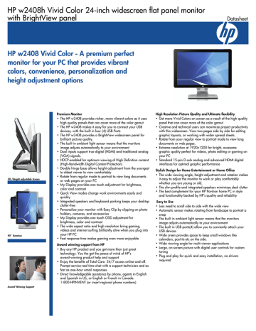 24-inch widescreen flat panel monitor 