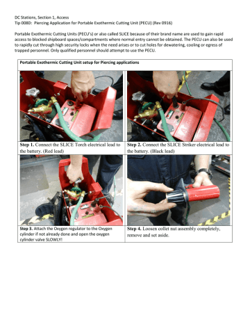 Step 1 Connect The Slice Torch Electrical Lead To The Battery Red Manualzz