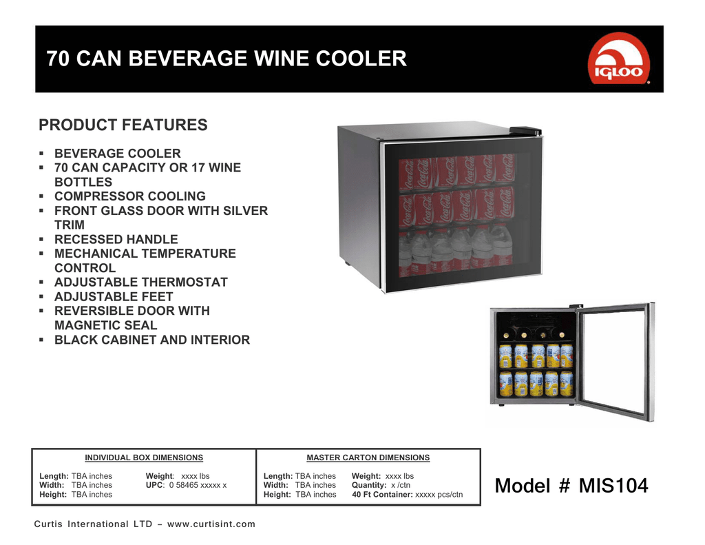 igloo 70 can beverage cooler