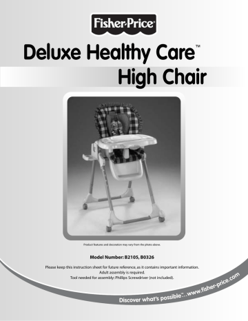 Mattel Deluxe Healthy Care High Chair Instruction Sheet | Manualzz