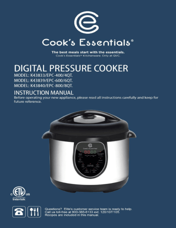 6qt Digital Pressure Cooker Manualzz