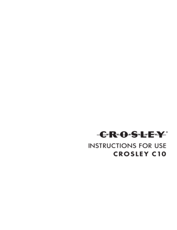 Crosley C10 Owner Manual | Manualzz