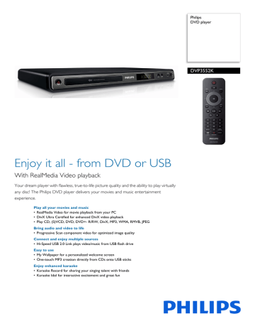 DVP3552K/98 Philips DVD player | Manualzz
