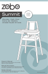 Zobo Summit AD10805, AD10870, AD10872 Wooden High Chair Owner&rsquo;s Manual