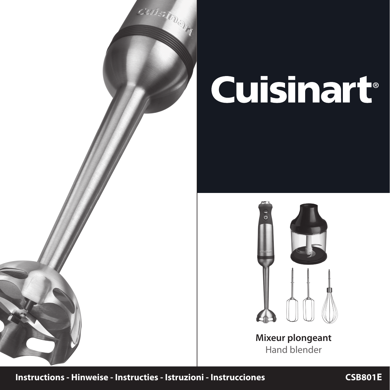 Cuisinart Mixeur plongeant Hand blender Manualzz