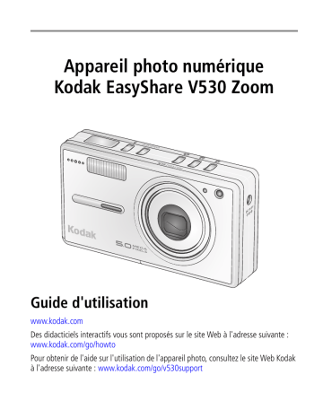 Kodak EasyShare V530 Zoom Mode d'emploi | Manualzz